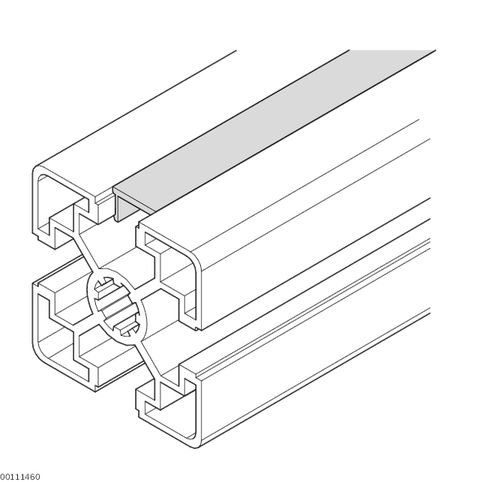 ESD equipment Bosch Rexroth 3842523254. Cover profiles, cover profile n6 al, 10 Stk