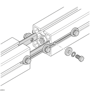 Profile connector for the end-face connection